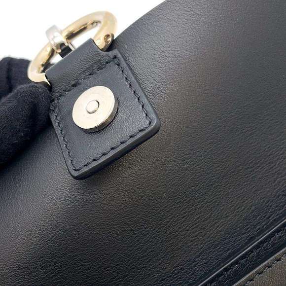 Chloe Faye Suede Shoulder Bag Black - Picture 8 of 11